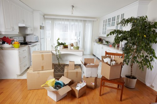 Prepared wooden furniture stored carefully in Parsonsgreen