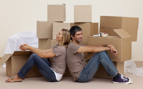 Professional removals team planning a move in Parsonsgreen