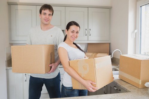 Family items neatly packed for household storage in Parsonsgreen